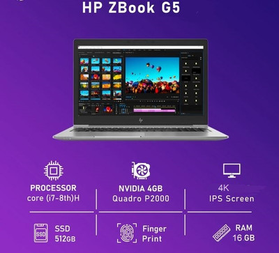 لپ تاپ رندرینگ اچ پی استوک مدل HP ZBook G5