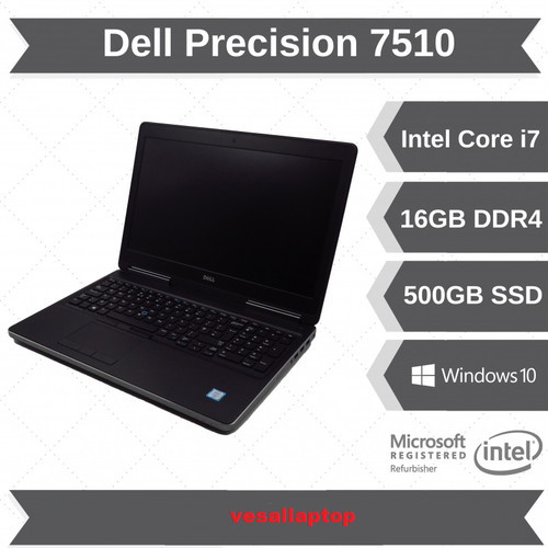 لپ تاپ استوک 6.Dell precision 7510 | i7-6920HQ | 16GB-DDR4 | 512GB-SSDm.2 | M1000-2GB-DDDR5 | 15