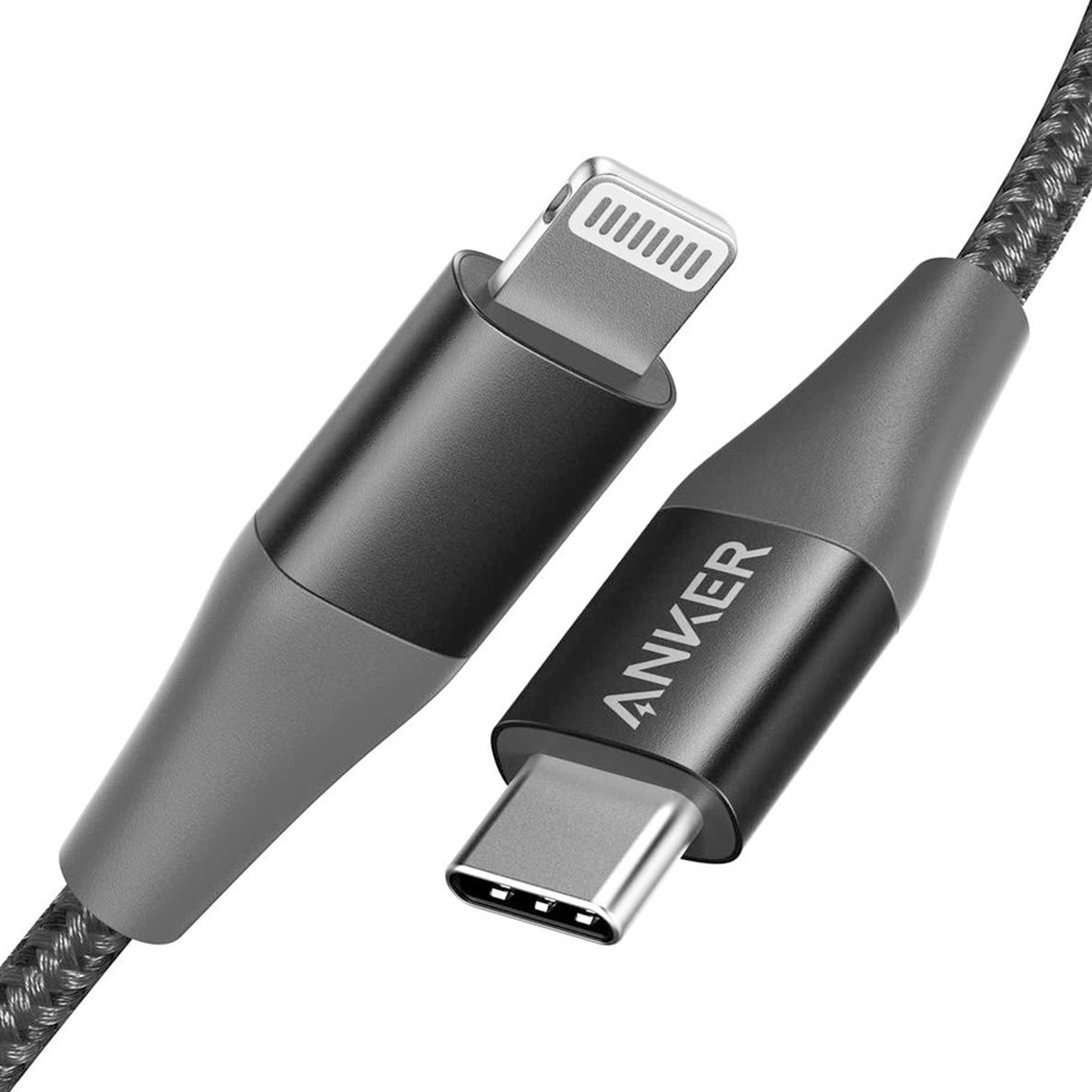 کابل تبدیل USB-C به لایتنینگ انکر مدل PowerLine Plus II طول 0.9 متر