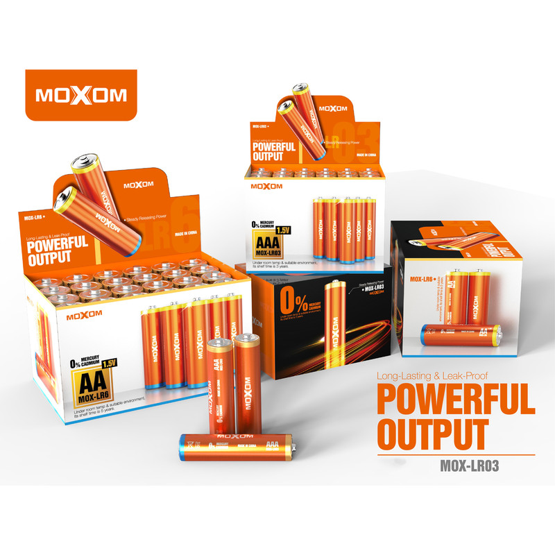 باتری نیم قلمی موکسوم مدل آلکالاین POWERFUL MOX-LR03 AAA 1.5V