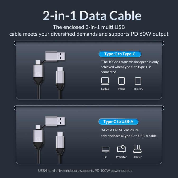 قاب هارد اکسترنال USB -C اوریکو مدل 5518C3