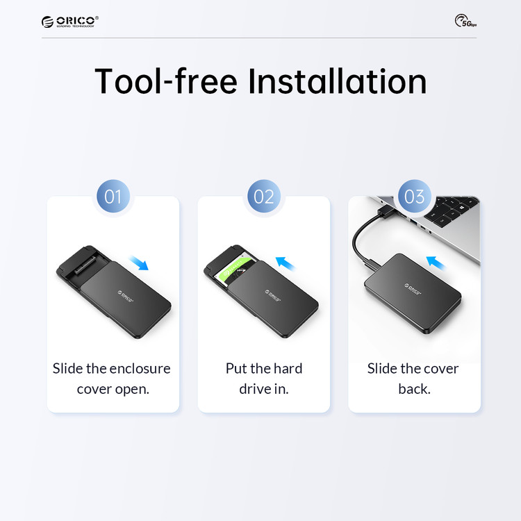 قاب هارددیسک اکسترنال 2.5 اینچی USB3.0 اوریکو مدل 2588U3-V1