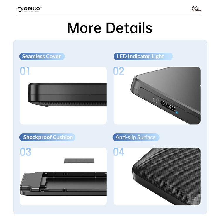 قاب هارددیسک اکسترنال 2.5 اینچی USB3.0 اوریکو مدل 2588U3-V1